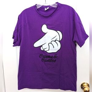 2/$45 Crooks & Castle Purple  printed T-shirt